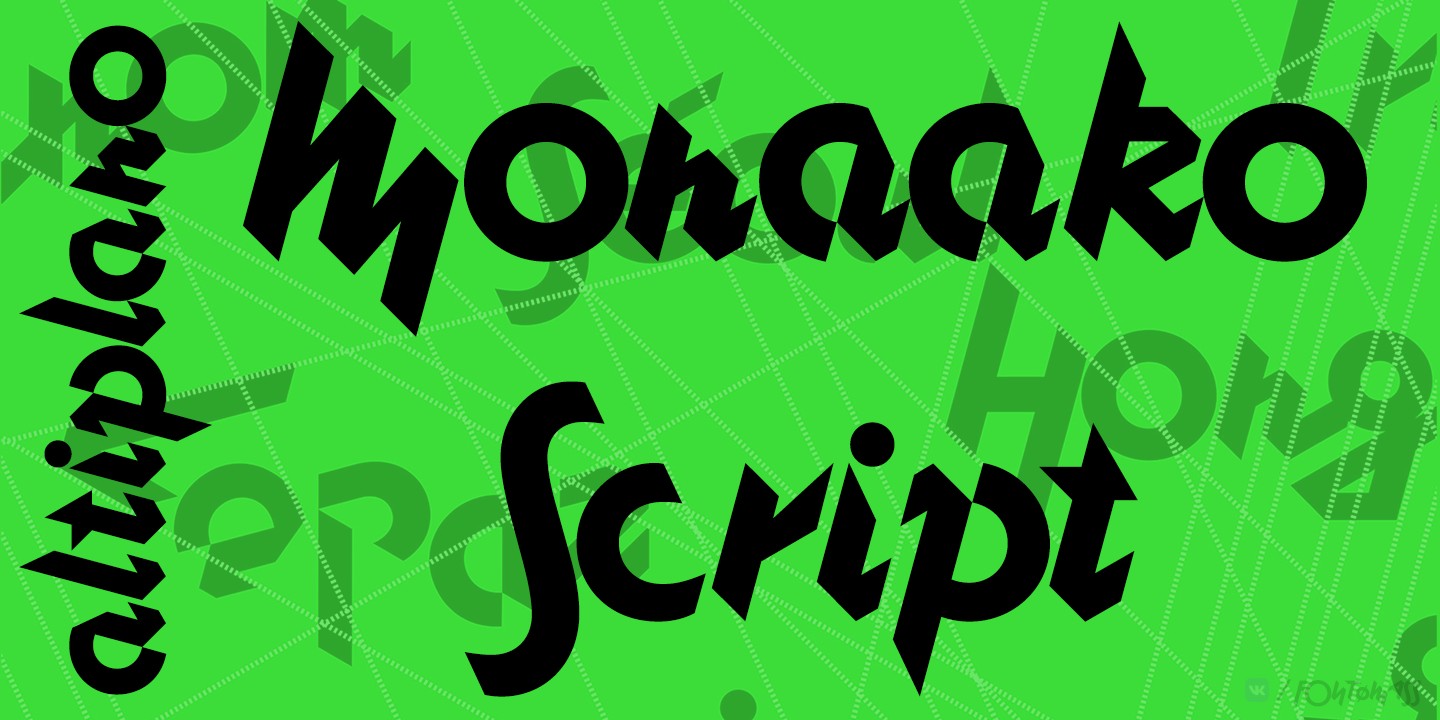 Пример шрифта Monaako Script #1